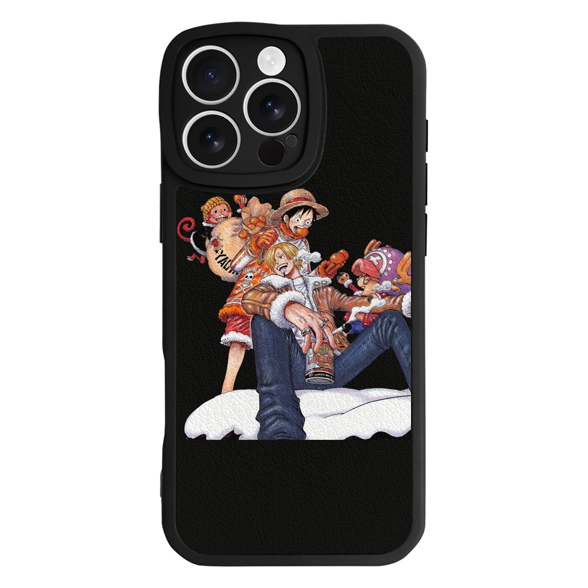 （画像用） ワンピース サンジ ONE PIECE Sanji 【iPhone 16シリーズ対応】シリコンスマホケース（レザー調） 材質：シリコン